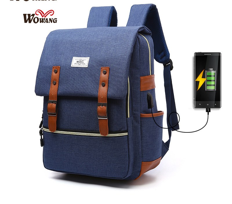 Vintage Buckle USB Backpack YT-02006 - view 4