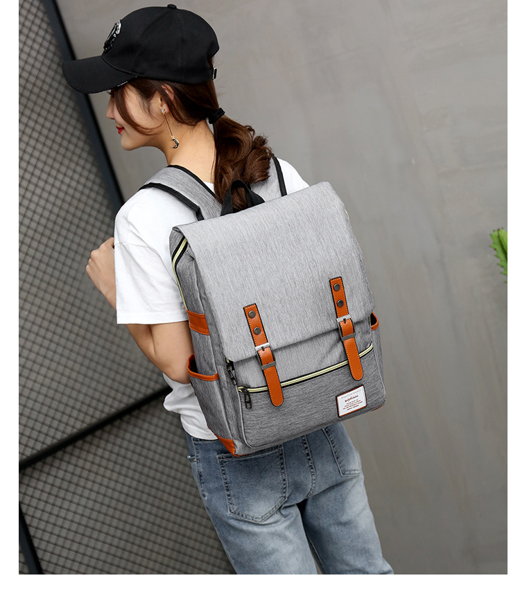 Vintage Buckle USB Backpack YT-02006 - view 6