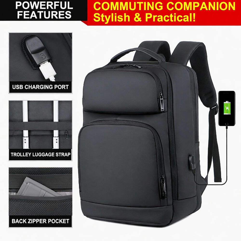 Expandable Travel Backpack with USB YT-02188 - main view