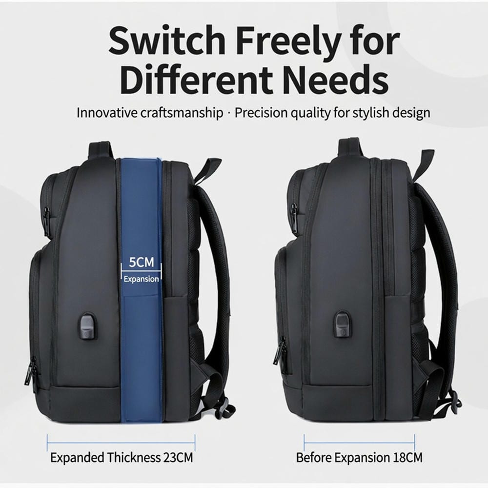 Expandable Travel Backpack with USB YT-02188 - view 3