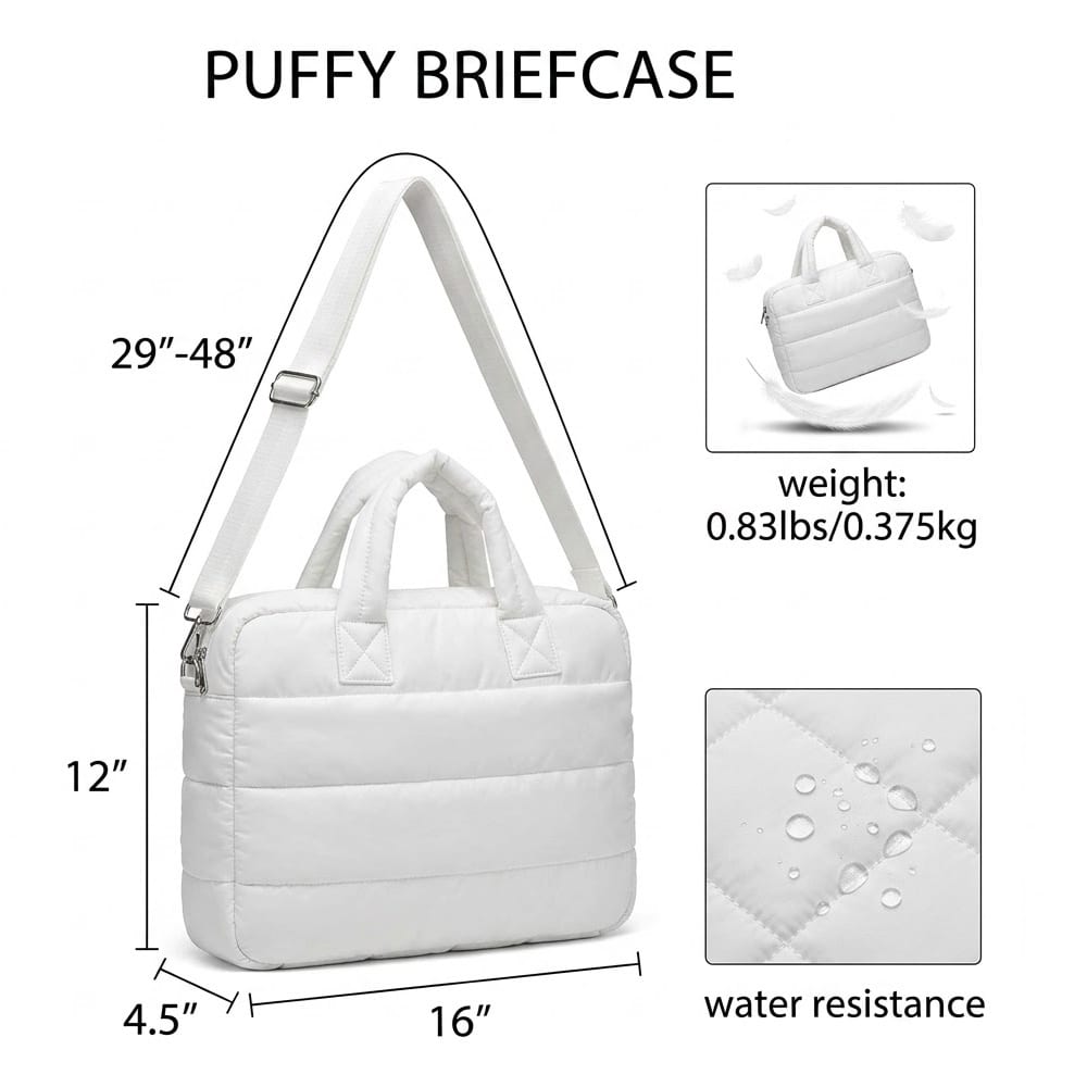 Quilted Nylon Laptop Tote YT-03076 - view 3