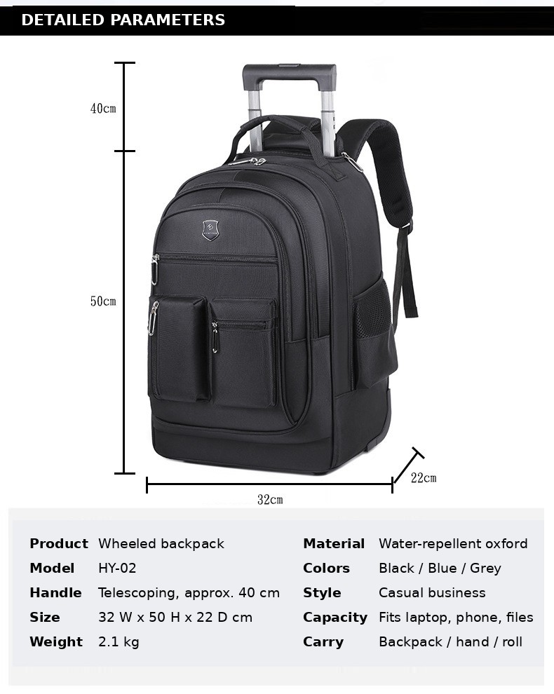Wheeled Laptop Backpack YT-14011 - view 6
