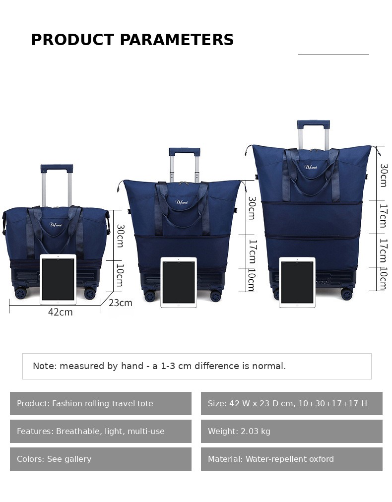 Expandable Rolling Travel Tote YT-14017 - view 6