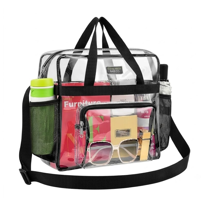Clear Stadium Zip Tote - custom OEM YT-05033