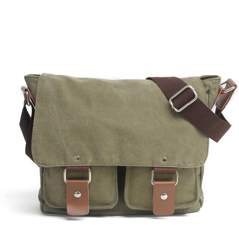 PU Leather Waxed Canvas Messenger - custom OEM YT-07502