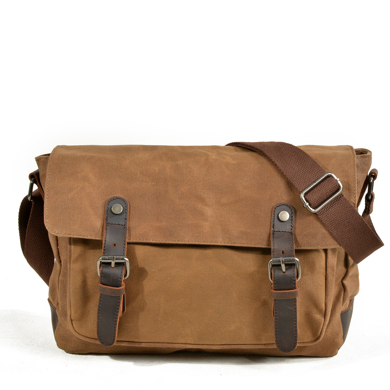 Leather Waxed Canvas Messenger - custom OEM YT-07503